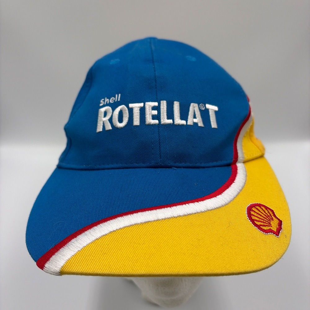 NASCAR Racing Hat Mens OSFM Blue Yellow Kevin Harvick 29 Evigna Shell Rotella T